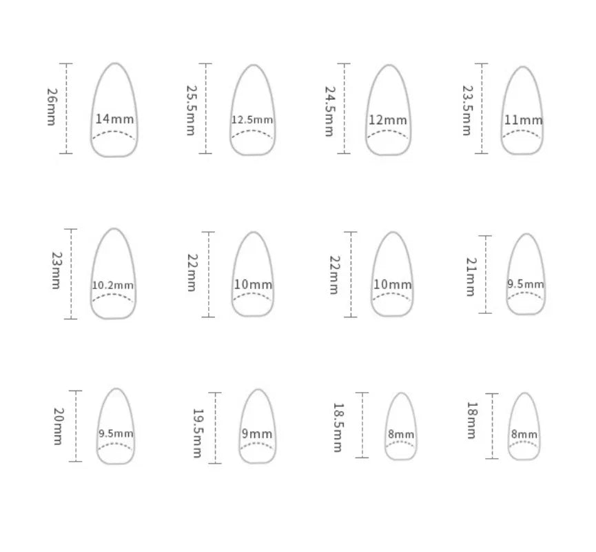 24P/Set Medium-length Almond Press on Nails Wearable False Nails Simple Green Leaves Dark Green Temperament Sweet Cool Nails Art