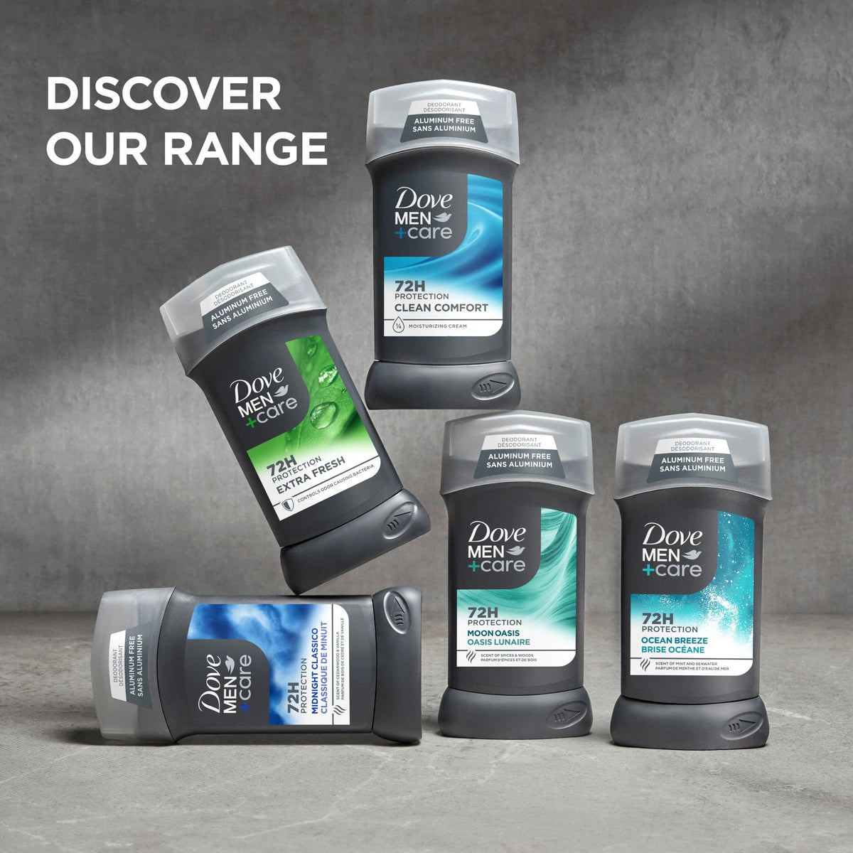 Deodorant Stick for Men Aluminum Free 72-Hour Odor Protection Extra Fresh Mens Deodorant with 1/4 Moisturizing Cream, 3 Oz