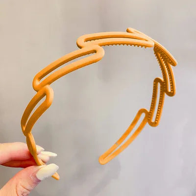 2023 Best Selling New Styles Fashion Wave Resin All-match Scrub Wavy Hair Band Headband for Women Girl Hair Accessories Headwear