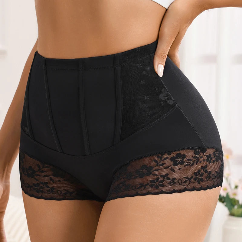 WarmSteps Women's Shaper Panties High-Waist Lace Sexy Lingerie Shapewear for Women Wrap The Hips Briefs Fishbone Waist Slimming