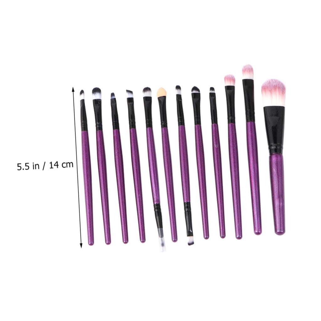 Makeup Brush Set 12Pcs Nylon Wooden Handle 183 Purple
