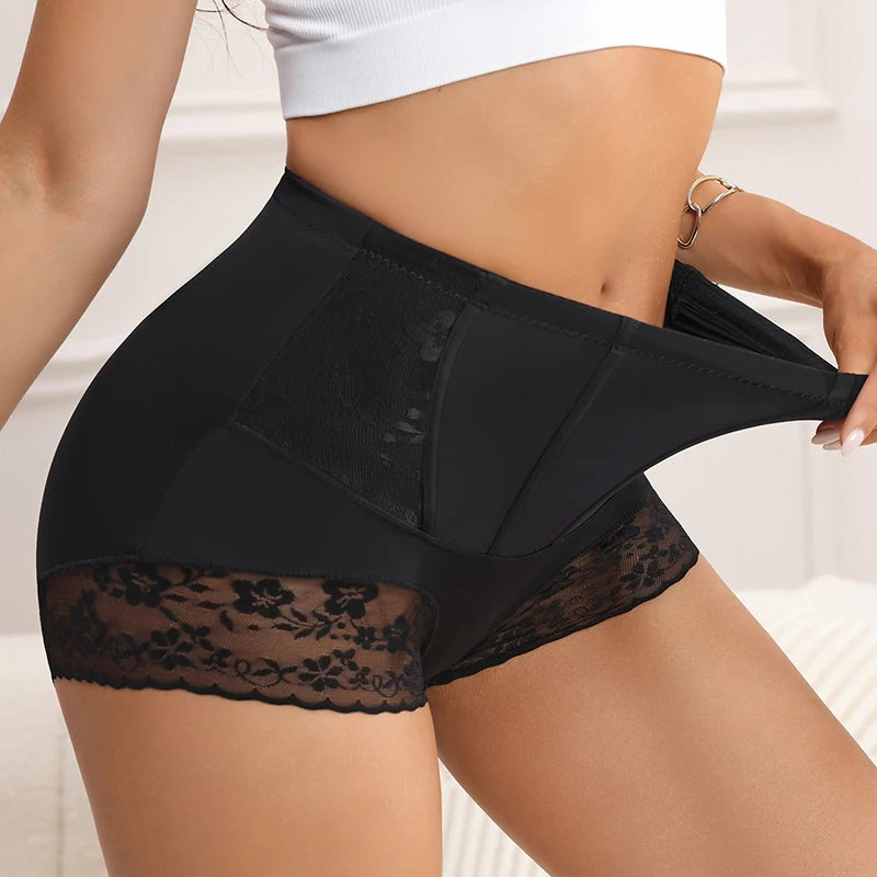 WarmSteps 3PCS Women's Shaper Panties High-Waist Lace Sexy Lingerie Abdominal Tightener Female Briefs Fishbone Waist SlimmingHot