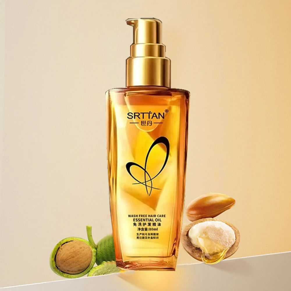 1PC No Wash Hair Care Essential Oil, Soft Hair Care, No Wash Non Greasy, Hair Oil, Suitable for All Hair Types