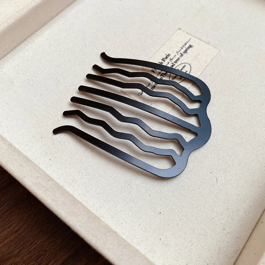 Metal U-Shaped Hair Fork Combs Simple Back of Head Hair Pin Clip Hair Side Combs Updo Hair Sticks Hair Styling Tool Ornament Z