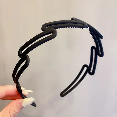 2023 Best Selling New Styles Fashion Wave Resin All-match Scrub Wavy Hair Band Headband for Women Girl Hair Accessories Headwear