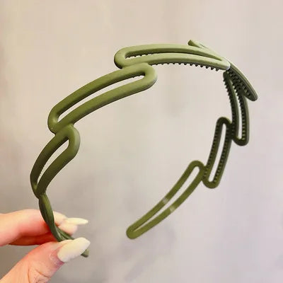 2023 Best Selling New Styles Fashion Wave Resin All-match Scrub Wavy Hair Band Headband for Women Girl Hair Accessories Headwear