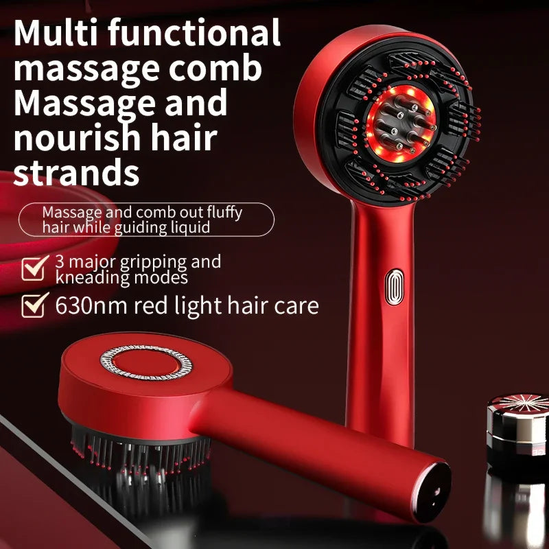 Electric Massage Comb Portable Hair Follicle Comb Scalp Oil Liquid Applicator Vibration Head Massager Hair Growth Anti Loss Care