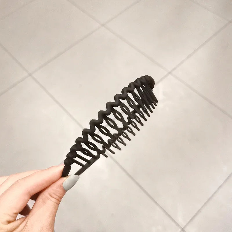 2023 Best Selling New Styles Fashion Wave Resin All-match Scrub Wavy Hair Band Headband for Women Girl Hair Accessories Headwear
