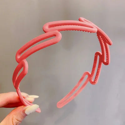 2023 Best Selling New Styles Fashion Wave Resin All-match Scrub Wavy Hair Band Headband for Women Girl Hair Accessories Headwear