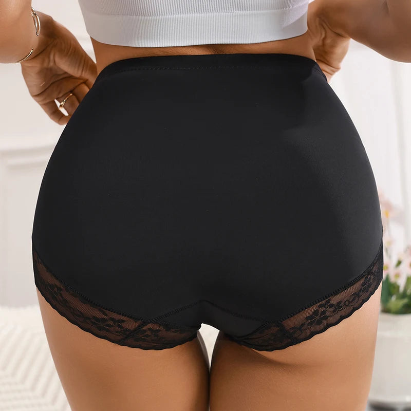 WarmSteps 3PCS Women's Shaper Panties High-Waist Lace Sexy Lingerie Abdominal Tightener Female Briefs Fishbone Waist SlimmingHot