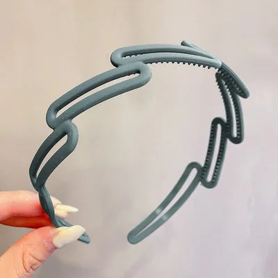 2023 Best Selling New Styles Fashion Wave Resin All-match Scrub Wavy Hair Band Headband for Women Girl Hair Accessories Headwear