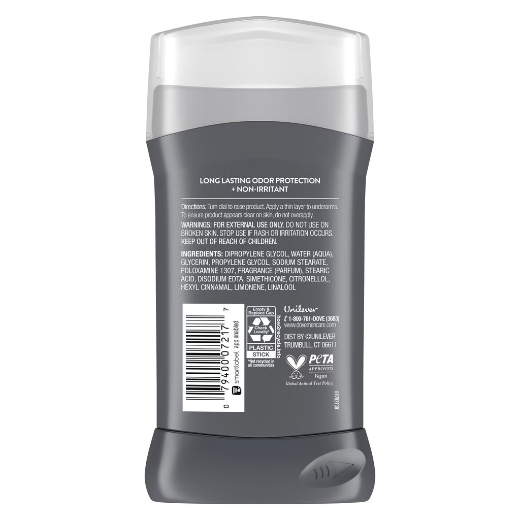 Deodorant Stick for Men Aluminum Free 72-Hour Odor Protection Extra Fresh Mens Deodorant with 1/4 Moisturizing Cream, 3 Oz