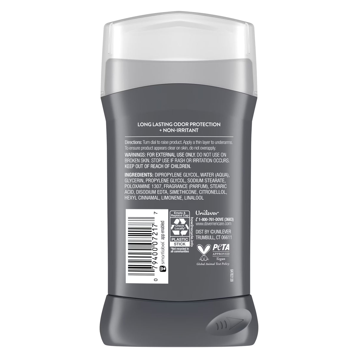 Deodorant Stick for Men Aluminum Free 72-Hour Odor Protection Extra Fresh Mens Deodorant with 1/4 Moisturizing Cream, 3 Oz
