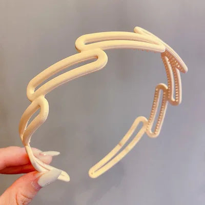 2023 Best Selling New Styles Fashion Wave Resin All-match Scrub Wavy Hair Band Headband for Women Girl Hair Accessories Headwear