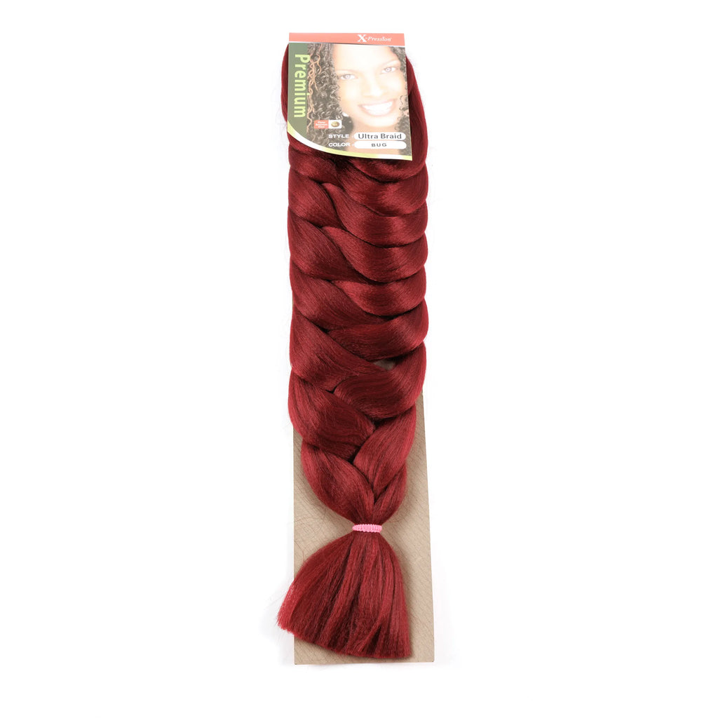 165g 82 Inch Flame Retardant Hot Water Setting Temperature Fiber Ultra Braid Synthetic Hair Extension Pre Stretch Braids