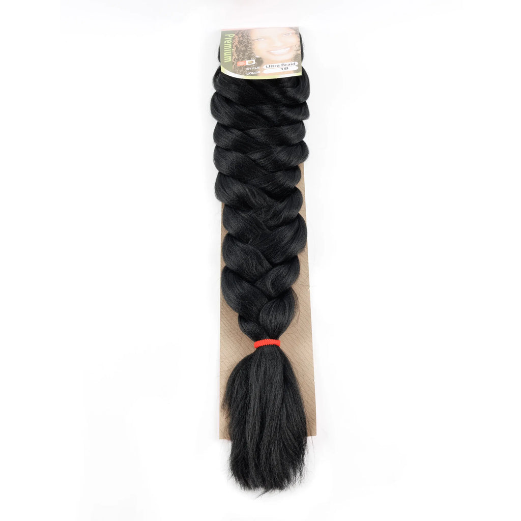 165g 82 Inch Flame Retardant Hot Water Setting Temperature Fiber Ultra Braid Synthetic Hair Extension Pre Stretch Braids
