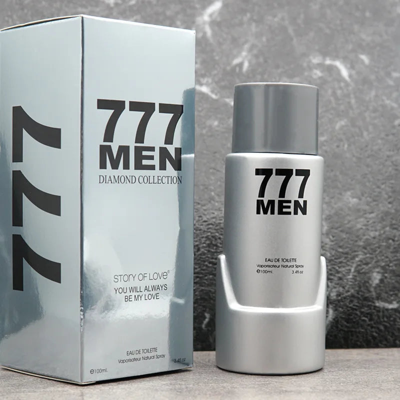 Premium Men's Cologne 100ml Lasting Oud Cedarwood Eau De Toilette Radiating Charm Fresh Refreshing 777 Business Men's Fragrance