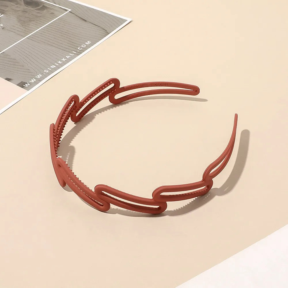 2023 Best Selling New Styles Fashion Wave Resin All-match Scrub Wavy Hair Band Headband for Women Girl Hair Accessories Headwear