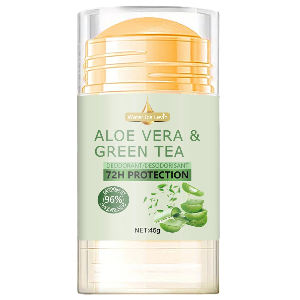 Water Ice Levin Deodorant with Aloe Vera & Green Tea 72H Protection & 96% Effectiveness for Gentle yet Powerful Care. 45g.
