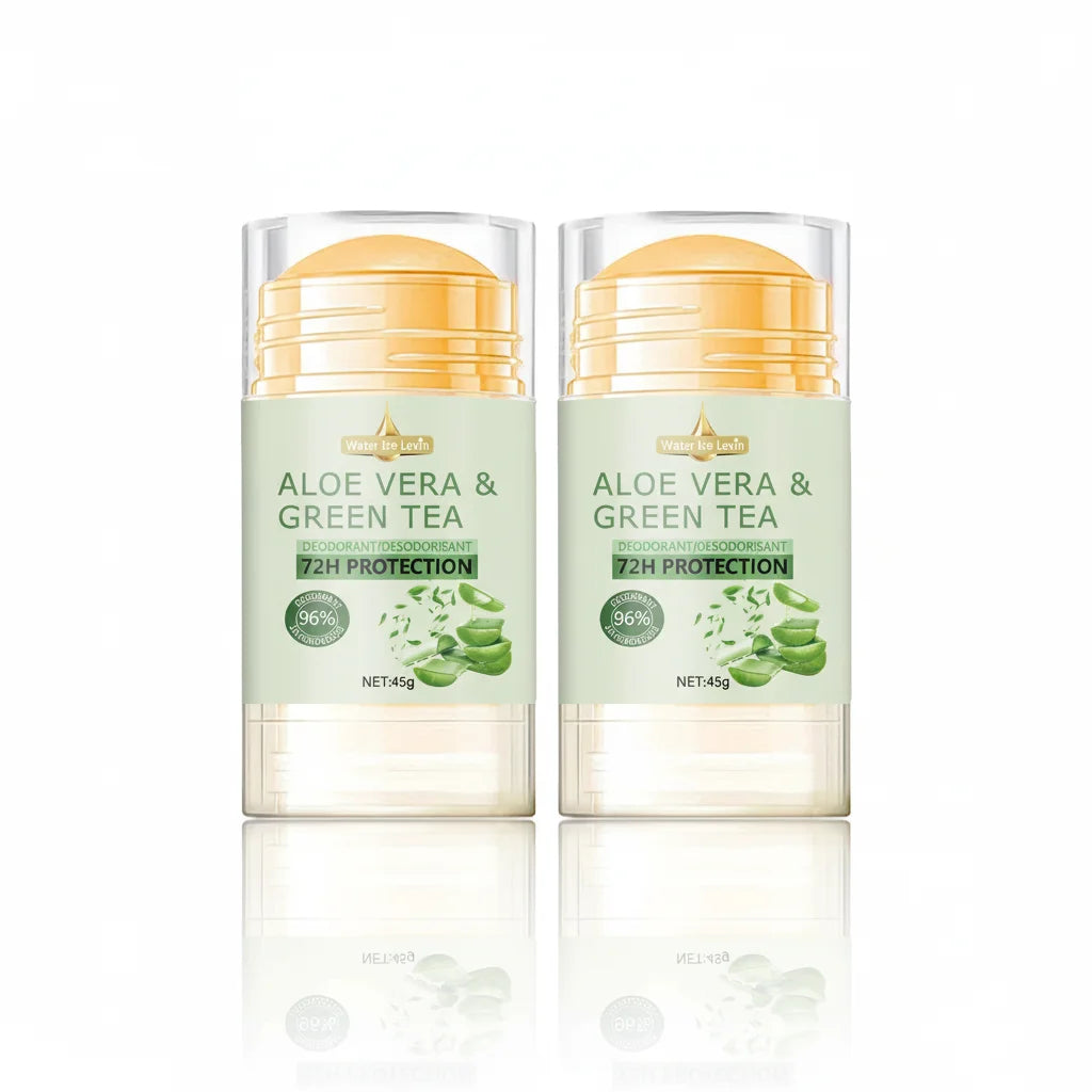 Water Ice Levin Deodorant with Aloe Vera & Green Tea 72H Protection & 96% Effectiveness for Gentle yet Powerful Care. 45g.